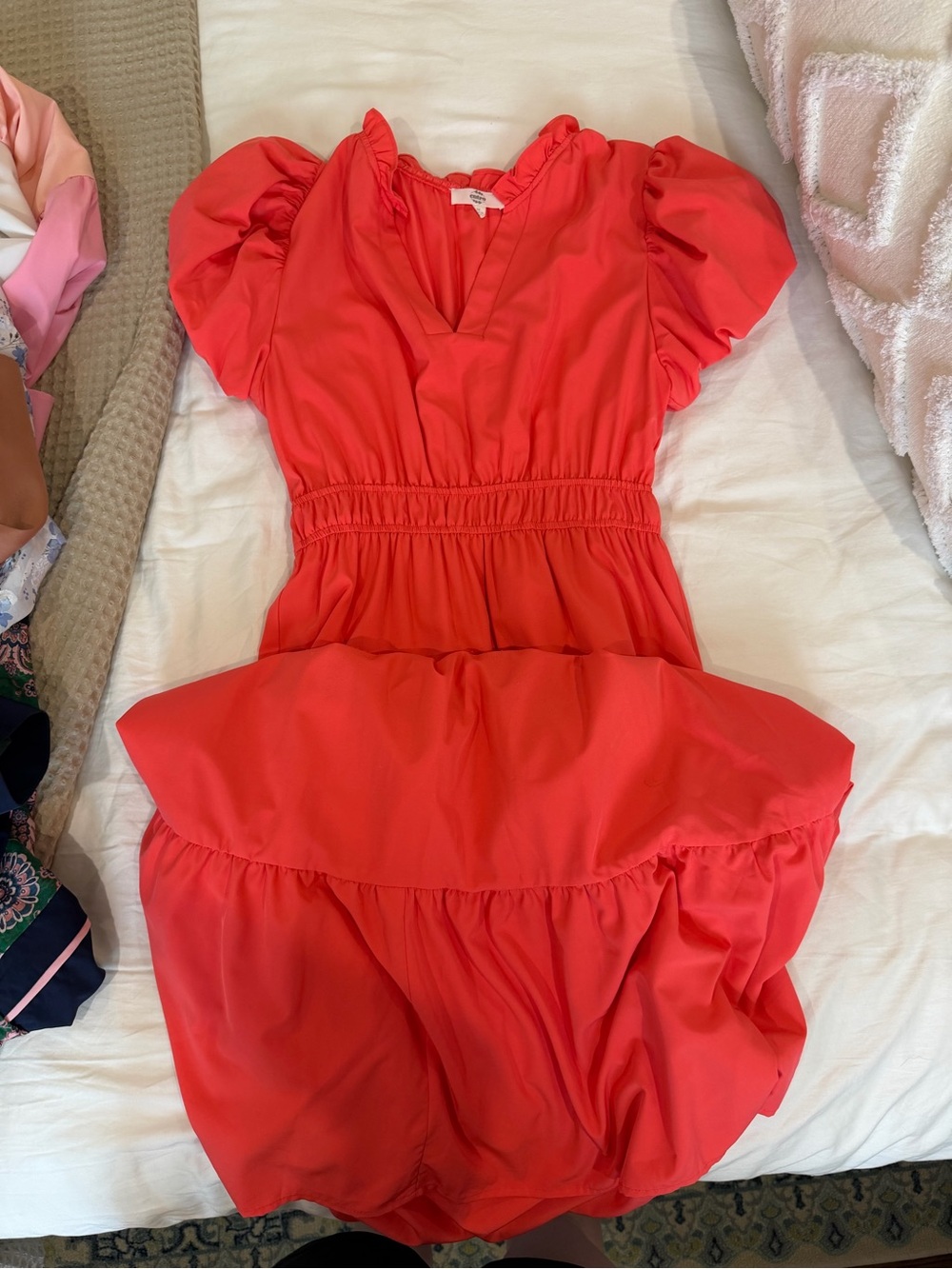 entro Coral Ruffle Neck dress - Picture 2 of 2